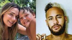 Carolina Dantas and Neymar holding their son Barbara Evans (Model, Actress) | कैरोलिना दांतास और नेमार अपने बेटे बारबरा इवांस (मॉडल, अभिनेत्री) को पकड़े हुए