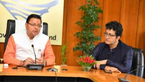 Central Film Censor Board Shri Prashun Joshi with Chief Minister Shri Pushkar Singh Dhami to Chairman