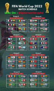 FIFA World Cup Qatar 2022 Group Stage Schedule