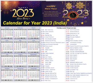 New Year 2023 Greetings, Wishes, Quotes, Messages, Images, Calendar for Year 2023 India download